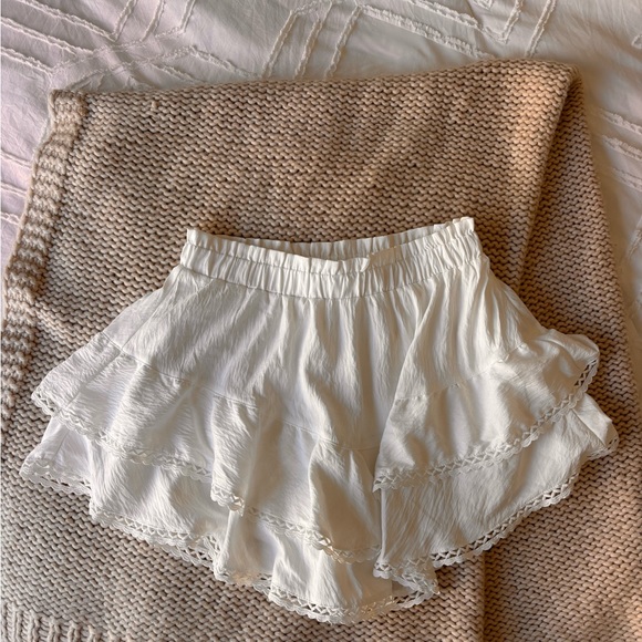 White Ruffled Skort - Picture 2 of 6